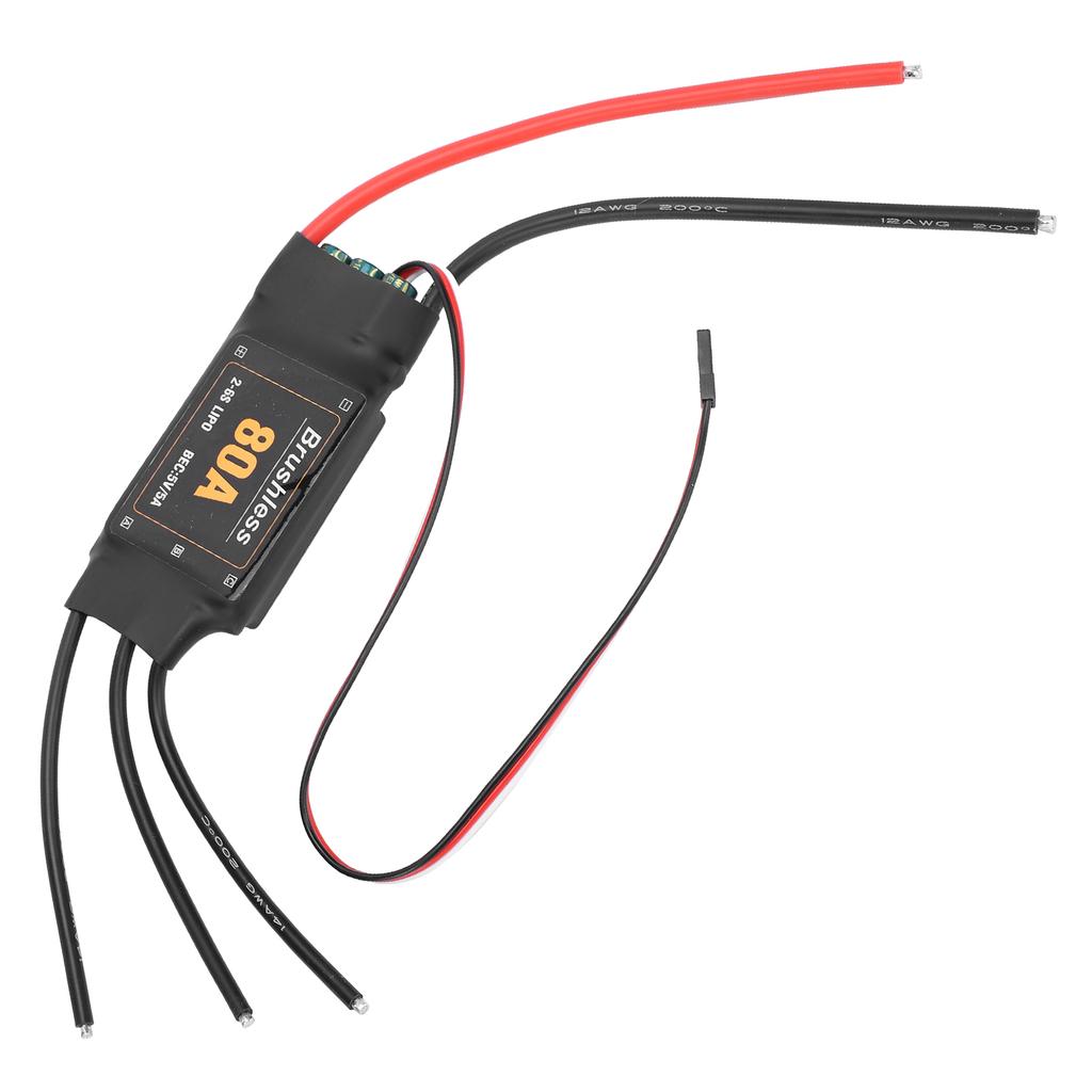 80A Brushless ESC Electronic Speed Controller Accessory for RC Airplane Aircraft Helicopter80A