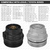 64Mm 14 Flutes/4 Slots Oil Filter Cap Wrench Removal Tool Socket Compatible With Toyota, Lexus, And Scion Vehicles Equipped With 2.5L To 5.7L