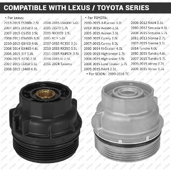 64Mm 14 Flutes/4 Slots Oil Filter Cap Wrench Removal Tool Socket Compatible With Toyota, Lexus, And Scion Vehicles Equipped With 2.5L To 5.7L