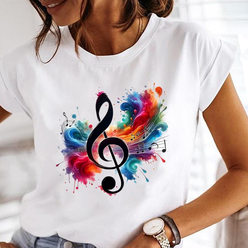 (Asian Size) flower style cute Lady Female Top Printed Clothing Casual T Shirt Fashion Graphic Short Sleeve T-shirts Women Tee