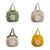 Cotton Knit Tote Bag For Travel And Casual Use With Large Capacity For Women