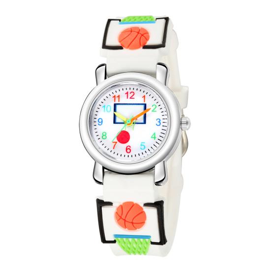 Multicolor Basketball Pattern Cute Boys Sports Girls Gift Adjustable Wrist Watch