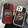 1pc Heavy Metal S-slayer Band Phone Case Hard Leather For IPhone 16 15 14 13 12 Mini 11 14 Pro Max Xs X Xr 7 8 Plus Fundas