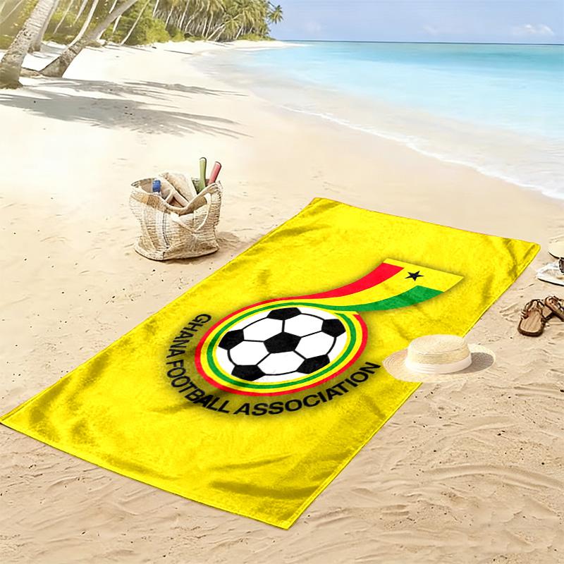 Ghana football Print Beach Towel, Large Soft Quick Dry Towel for Beach Camping Swimming