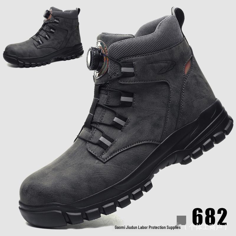 

Durable Steel Toe Work Shoes: Wear-Resistant, Water-Repellent Microfiber Leather, Anti-Smash & Puncture, Comfortable for Long Standing.
