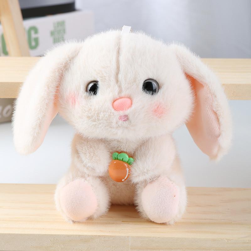 Carrot Bunny Adorable Plush Pendant Doll Key Chain For Kids Collectors And