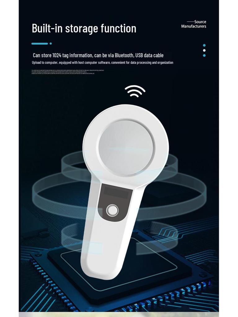 Pet Chip Scanner Handheld RFID Animal Tag Reader