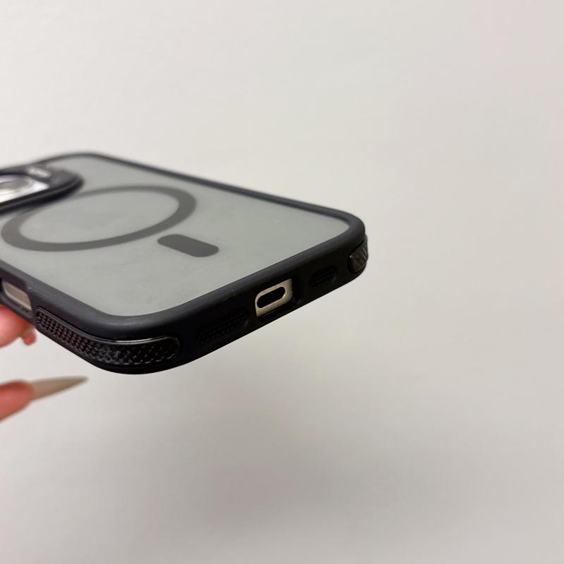 Luxury Magnetic Transparent Lens Protector Holder Case For iPhone 16 15 14 Plus 13 12 11 Pro Max Magsafe Wireless Charge Cover