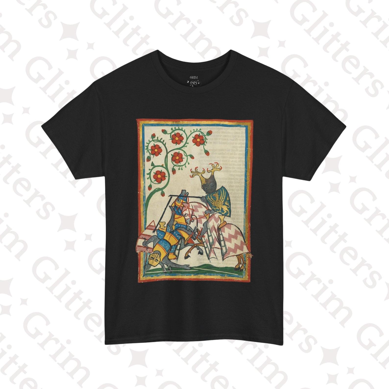 Heinrich von Frauenberg T-Shirt: Codex Manesse, Medieval Knight Jousting Art L