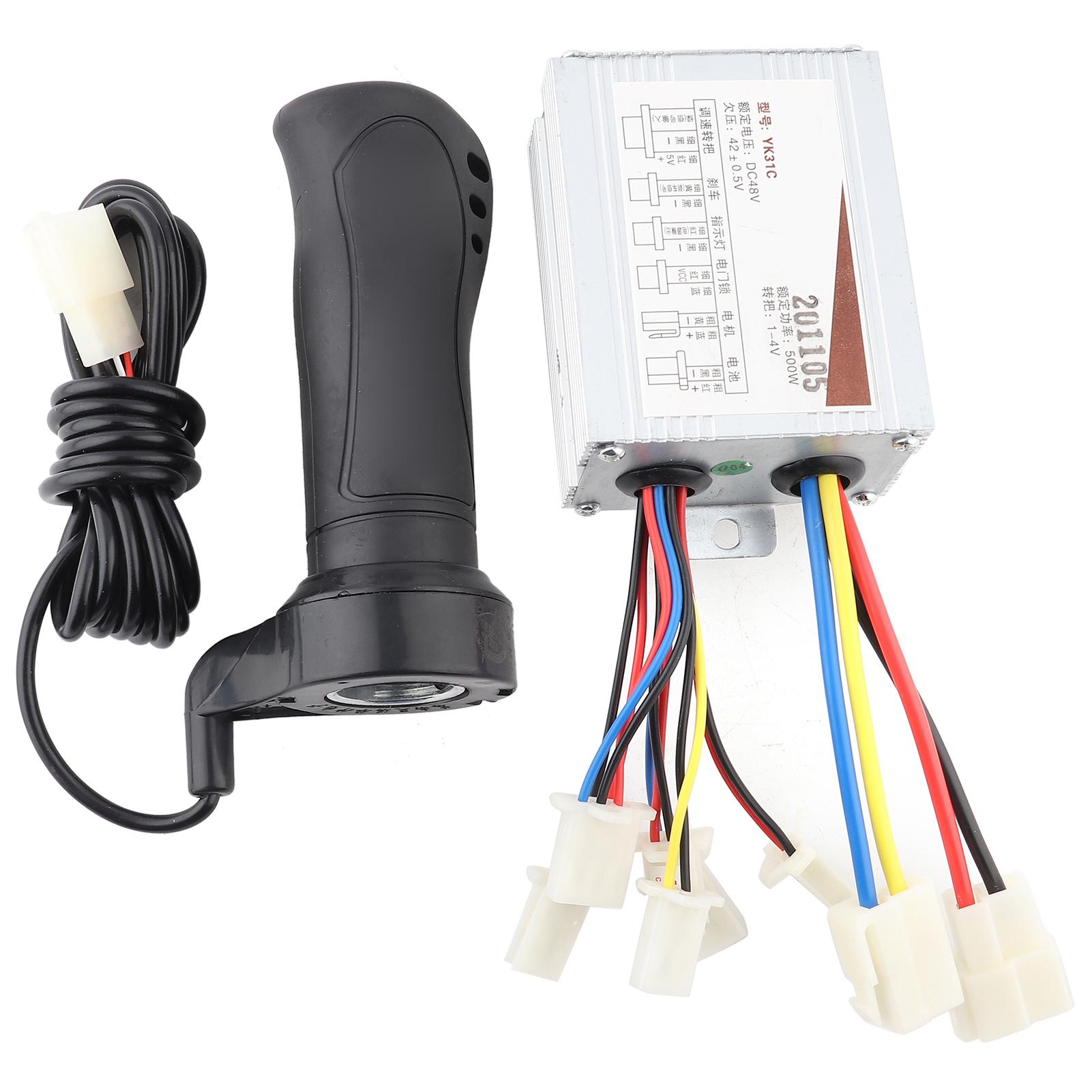 500W Motor Kefa Regulátor Rýchlosti & Rukoväť plynu pre elektrickú kolobežku trojkolku 24V gray