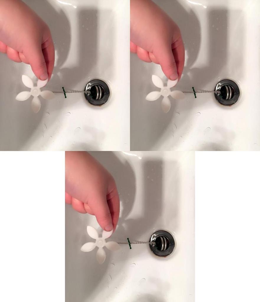 2 Stück lange Haarreinigerkette für Küchenspüle und Badabfluss mit modischem Design