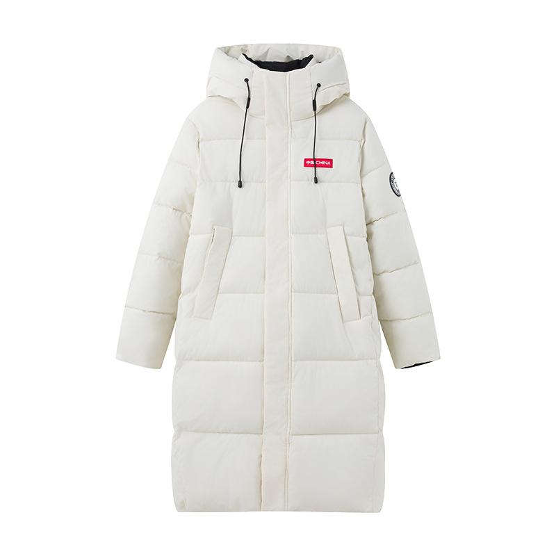 Zima Nowa Długość do kolan z kapturem Średniej długości Unisex Kurtka bawełniana dla pary Pogrubiony Ciepły Modny Płaszcz