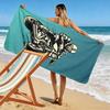 Biker Illustration Beach Towel Beach Towel Quick-drying for Travel Outdoor Sports Jogging Beach and Swimming