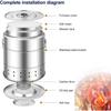 Stainless Steel Wrap-around Grill Charcoal Grill Smokeless Grill Cooking Grate Portable Camping Oven Household Barbecue Tools
