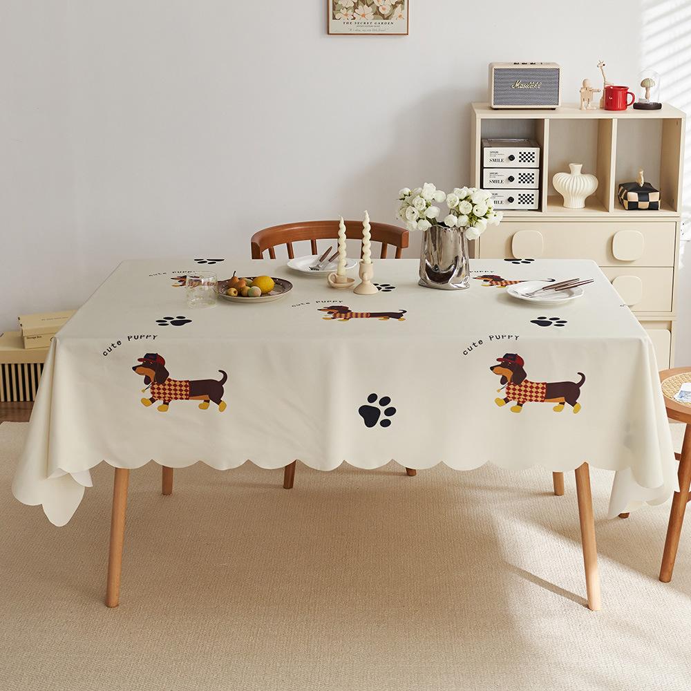 Dopamine waterproof dining table cloth anti-scalding table mat rectangular light luxury coffee table tablecloth 40x60