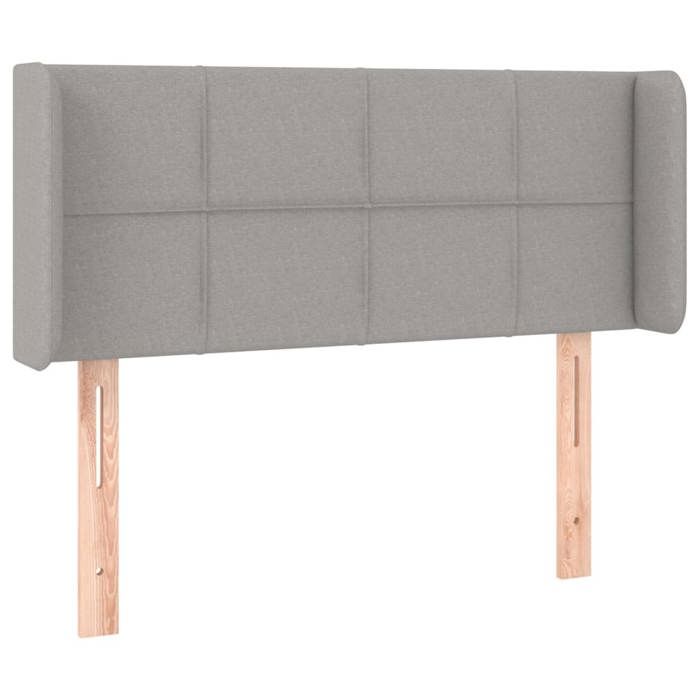 VidaXL Tête de Lit à LED Meuble de Chambre à Coucher Accessoire de Lit Simple Tête de Cadre de Lit Intérieur Gris Clair 3123226
