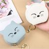 PU Leather Pu Cosmetic Bag Keychain Mini Storage Bag Practical Cat Shape Makeup Bag  Student