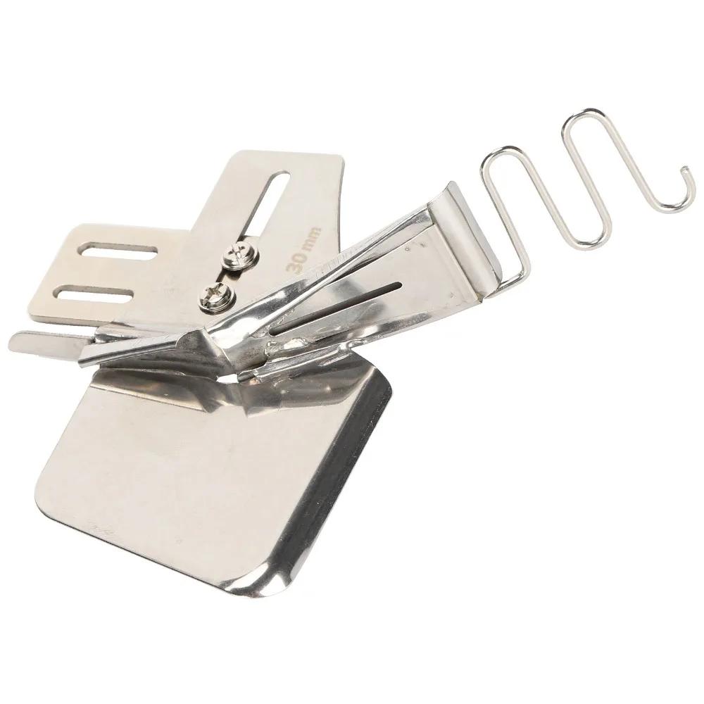 3pcs Lockstitch Machine Accessories 30mm Angle Binder 32mm 24mm Bias Folder Iron Industrial 4 Fold Bias Folder Industrial Sewing