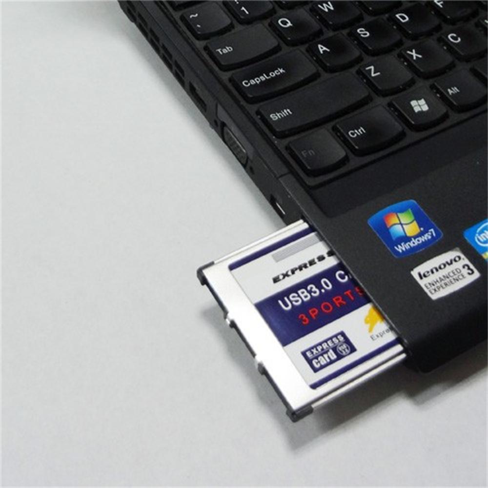 Express Card Expresscard 54mm To 3 Port USB3.0 Adapter For Laptop FL1100 Chipset
