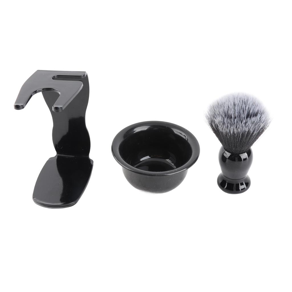 3pcs Beard Shaving Brush Bowl Holder Men Beard Cleaning Face Hair Style Tool Set