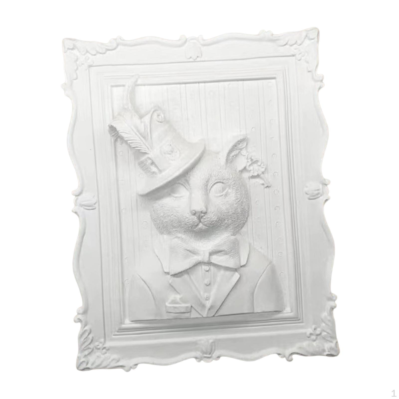 

Раскрашиваемая статуэтка кошки, статуя для раскрашивания, 3D рельефная рамка с кошками, сделай сам, неокрашенная гипсовая фигурка животного Male Cat