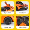 1:32 Scale 720S Senna Sports Car Model Toy Music Light Alloy Diecast Rubber Tires Miniature Vehicles Collection Hobby Gifts