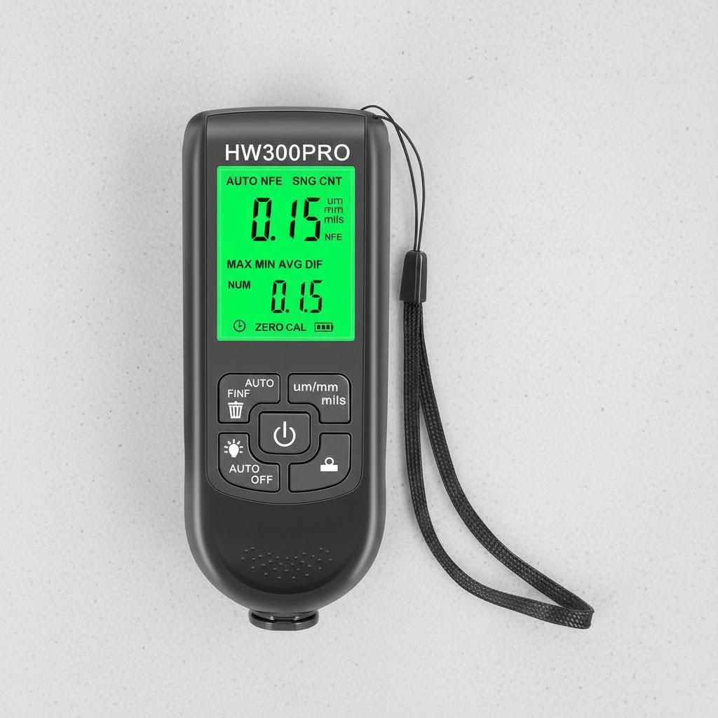 

Car Paint Thickness Gauge 0-2000UM Digital Coating Meter Fe NFe Automotive Tools with Manual High Precision Tool чорний