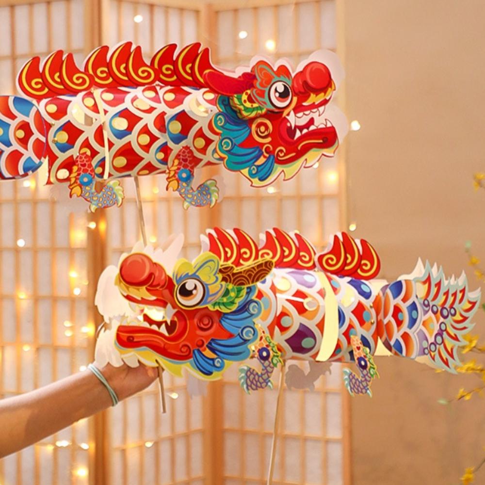 Colorful Dragon Dance Lantern Handmade Parent Child Toy Lantern  Cultural Events