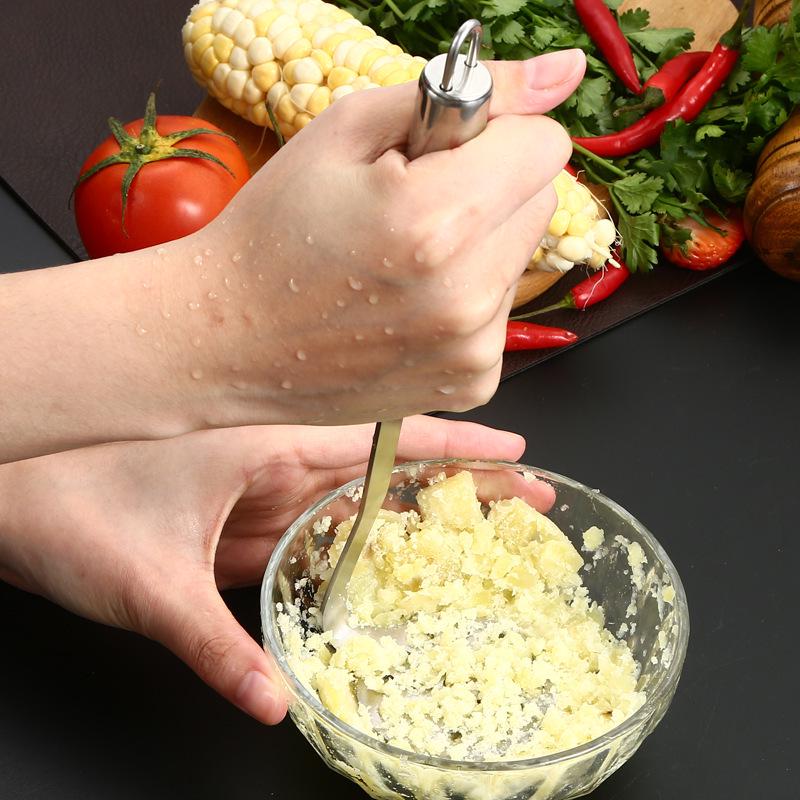 Stainless Steel Potato Masher & Baby Food Press Kitchen Tool