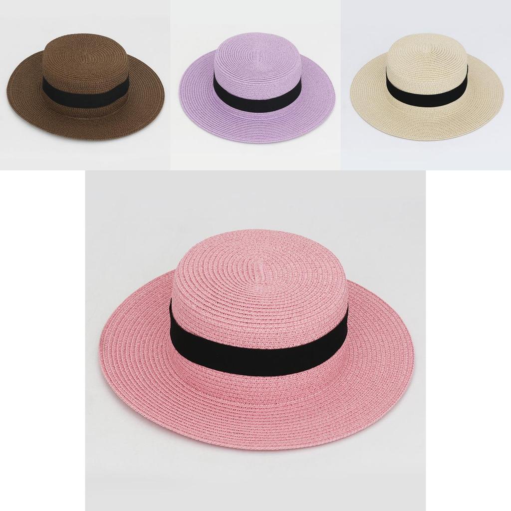 Summer Wide Brim Straw Hat For Stylish Outdoor Sun Protection And Comfort