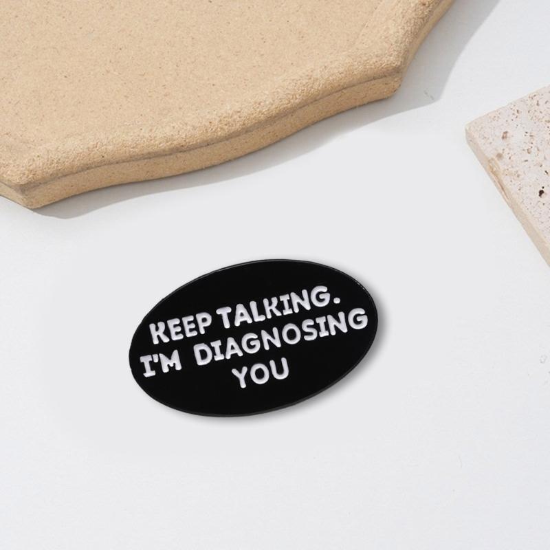 Trendy Quote Badge Adornment Stylish Pin For Personalizing Bags Funny Brooch for Backpack Shirt Lapel Badge Jewelry