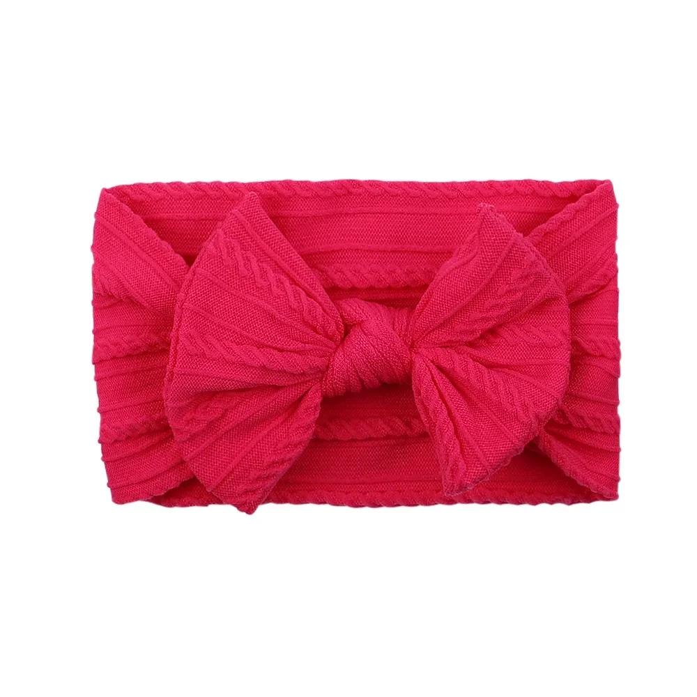 48colors Newborn Baby Headband Girls Elastic Knit Children Turban Baby Bows Soft Nylon Kids Headwear Toddler Hair Accessories