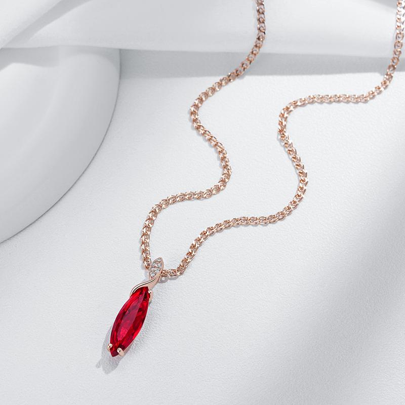 Oval Grey Crystal Pendant Necklace For Women  Rose Gold Color With Natural Zircon High Quality Daily Fine Jewelry