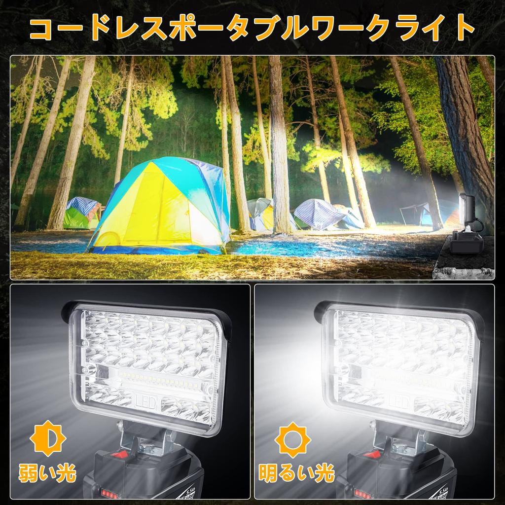LIGKING LED Floodlight, 100W, 9800LM, Work Light, Makita Compatible, LED Light, Makita 18V Lithium, Makita Compatible 14.4V, 18V LED, Emergency