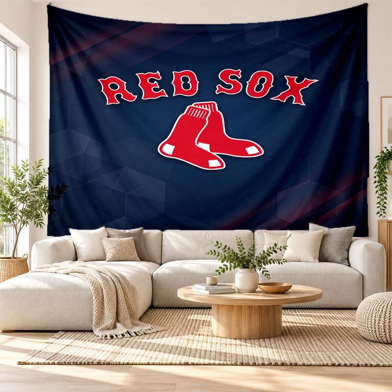 Boston Red Sox Wall Tapestry, Soft Fabric Wall Hanging, Decorative Backdrop For Bedroom Home Wall Art