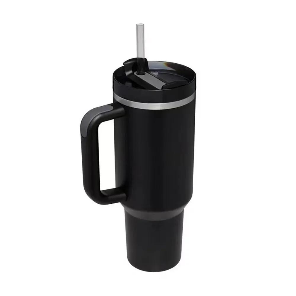 40 Oz Tumbler with Handle Lid Straw 40oz Stainless Steel Water Bottle Vacuum Thermos Cup Travel Thermal Coffee Mug for Stanleys