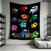 Among Us Custom Name Wall Tapestry Aesthetic Wall Hanging Printed Fabric Blanket Decorative Tapestries for Bedroom Living Room Home Decor