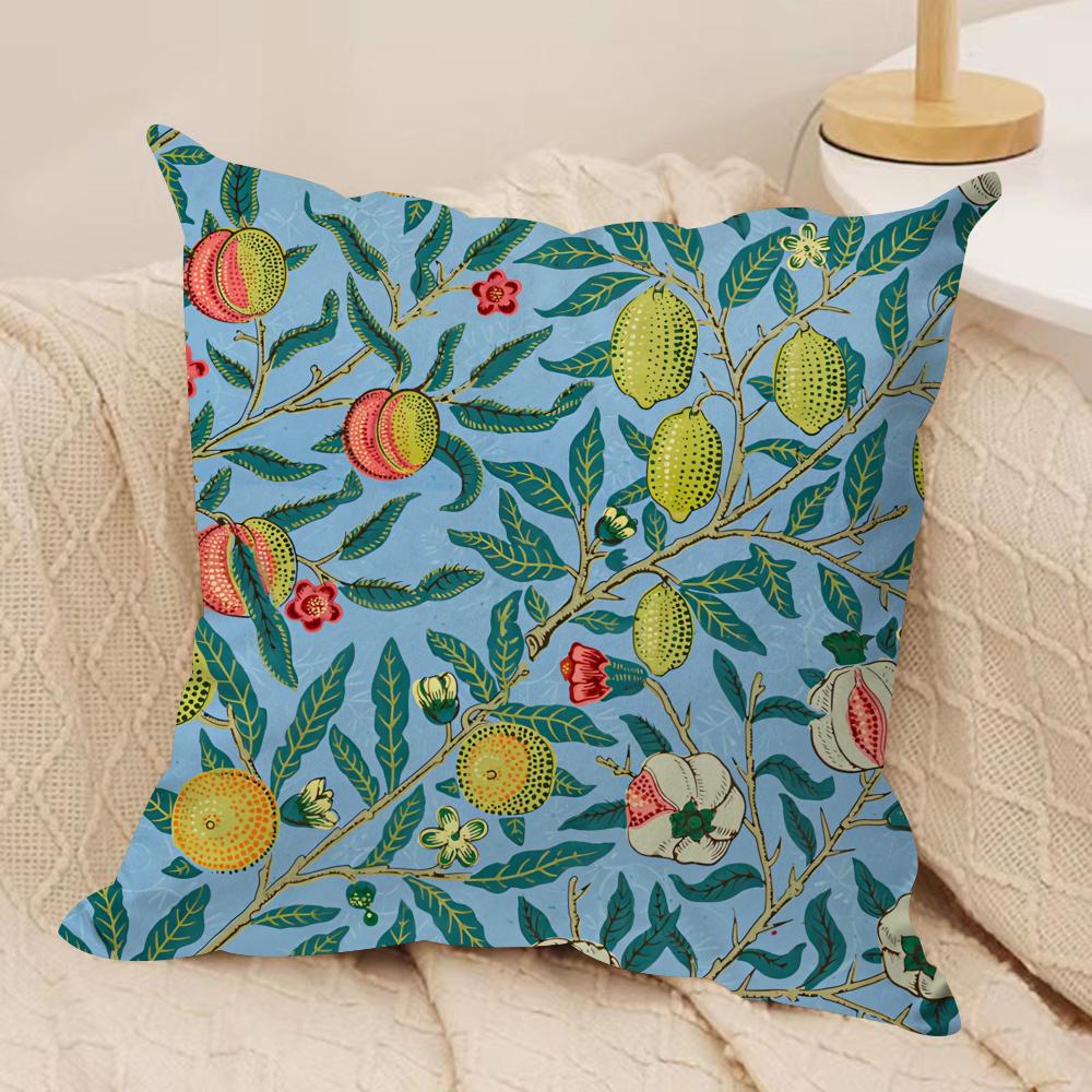 Classic MMorris Art Cushion Cover Short plush Doublesided Print Square Throw Pillow Covers Sofa Home Cushion Decor