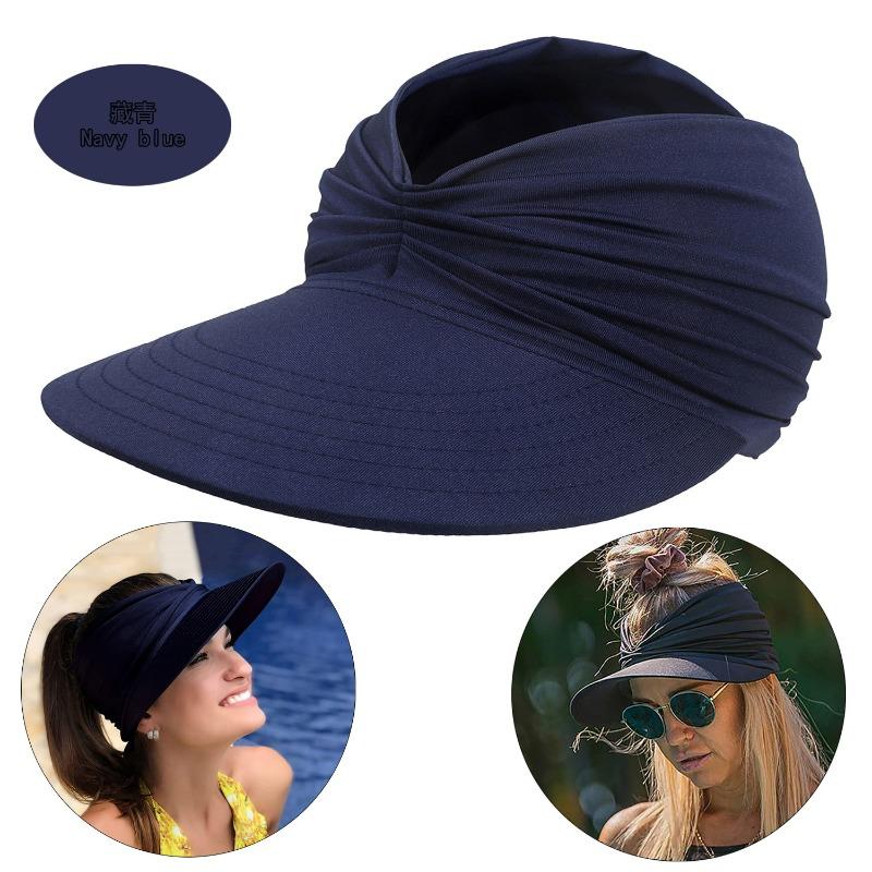 Beach Sun Hat Women's Empty Top Hat 50 + Sun Protection Hat Women's Outdoor Sports Hat