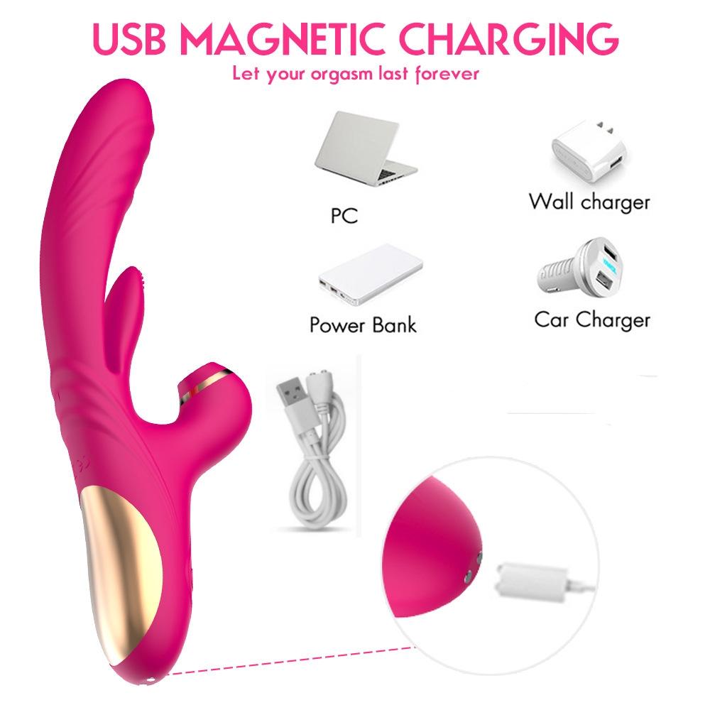 3 In 1 Vibrator for Women Dild Tapping Heating Clitoris Sucker Stimulator Vagina Masturbators Prostate Massager Adults Sex Toys