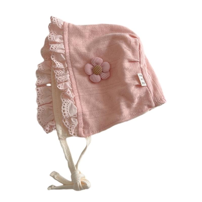 Baby Spetsmössa i Vintagestil med Blom-/Kaninmönster Stilfull Babyhatt med Justerbart Band Lämplig för Pojkar & Flickor