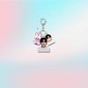 8pcs Stray Kids Triple-Charm Acrylic Keychain Set, Kpop Member Photo + Matching Cartoon + SKZOO Character Bag Pendant, STAY Fans Collectible Accessory