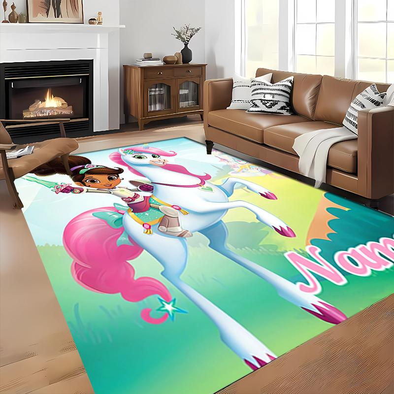 Custom personalization Nella the Princess Knight Area Rug - Perfect For Kitchen, Bathroom,Laundry Room Decor Large Size Available,Gift All Seasons