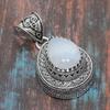 Vacker vintage regnbåge månsten ädelsten 925 sterling silver handgjorda smycken hänge