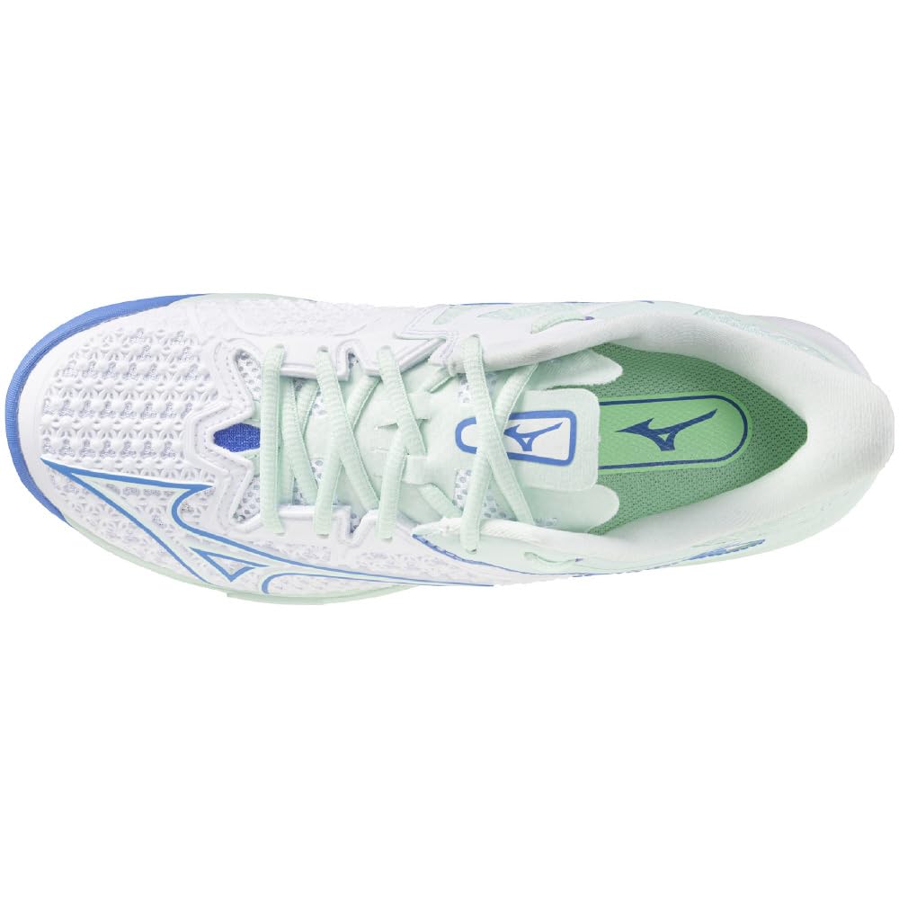 Tennis Shoes Wave Exceed TOUR 6 OC Artificial Grass Court Club Activities Lightweight Soft Tennis Hard Tennis White X Mint X Blue Cm E [Mizuno]