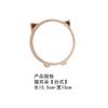 Stand Folding Desktop Makeup Mirror DIY Handmade Cartoon Shaped Mirror Cat Ear Compact Mirror Cute Portable Wooden Table Mirror