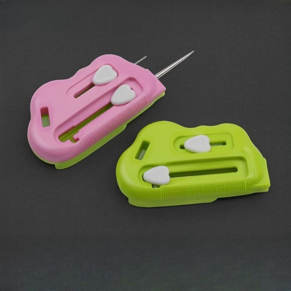 Stretchable Thread Remover with Scale Needle Threader Magnetic Sewing Guide Positioning Stitch Unpicker for Sewing Supplies