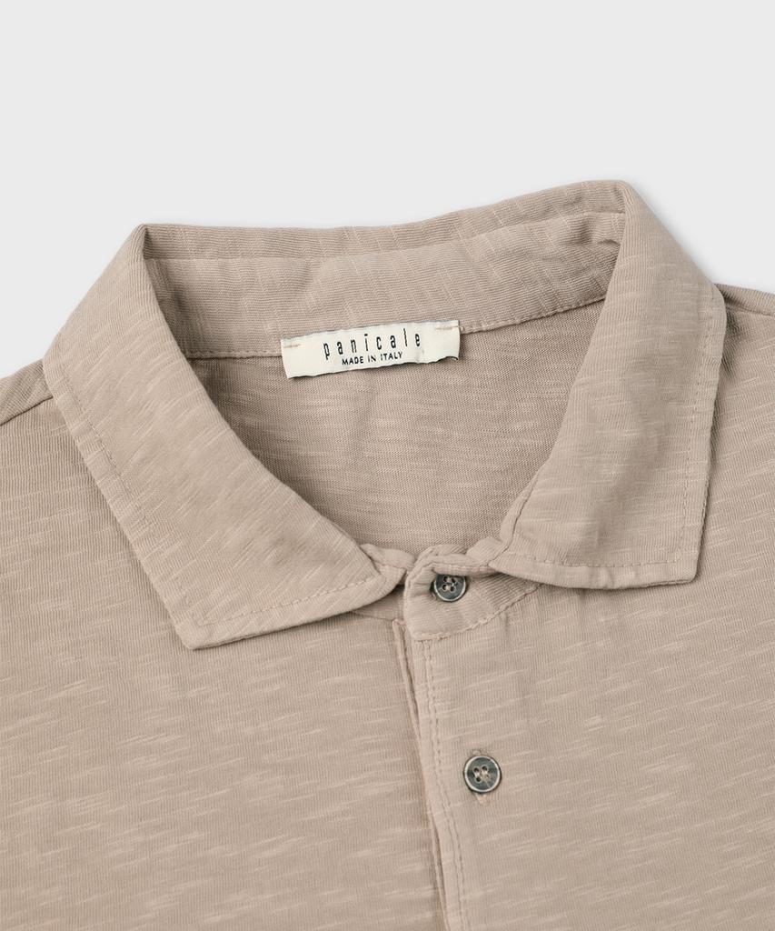 PANICALE Garment-Dyed Pastel Collared T-Shirt 2 Colors
