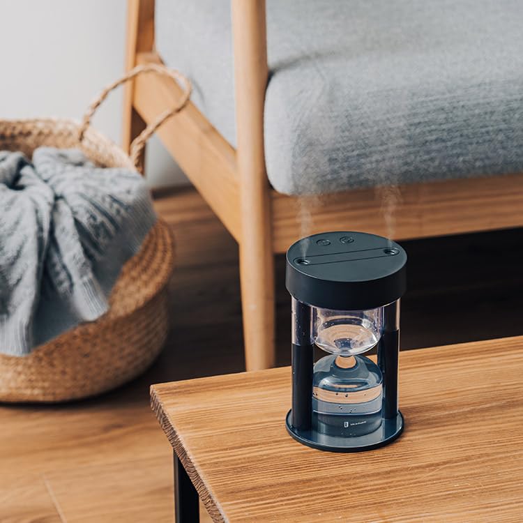 Life On Products Hourglass Cordless Automatic Interior with Light Function LCAHF003 Humidifier, Charcoal, Adjustment, Natural, Tabletop,