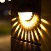 2PCS Waterproof LED Solar Step Lights, Outdoor Wall Mount Stair Lights, Auto On/Off Night Lights for Garden Pathway Yard Deck Decoration